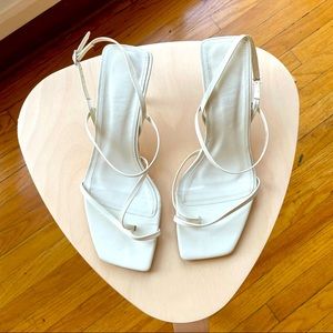 Zara minimal skinny strap heels